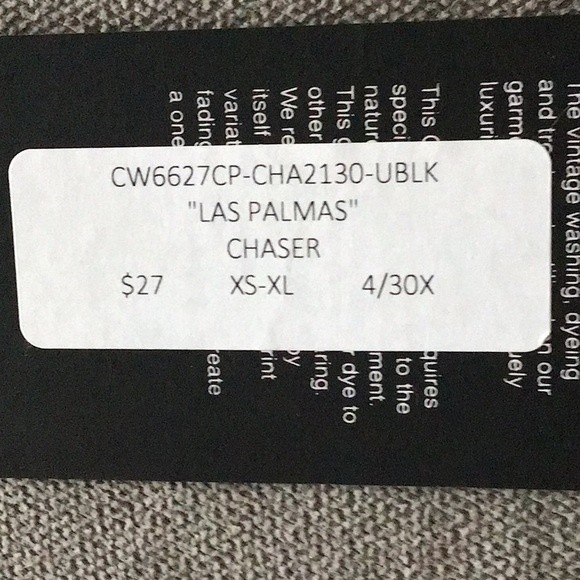 New Chaser Top “Las Palmas” Sleeveless Black/White Tie Front Size Med - Picture 6 of 6